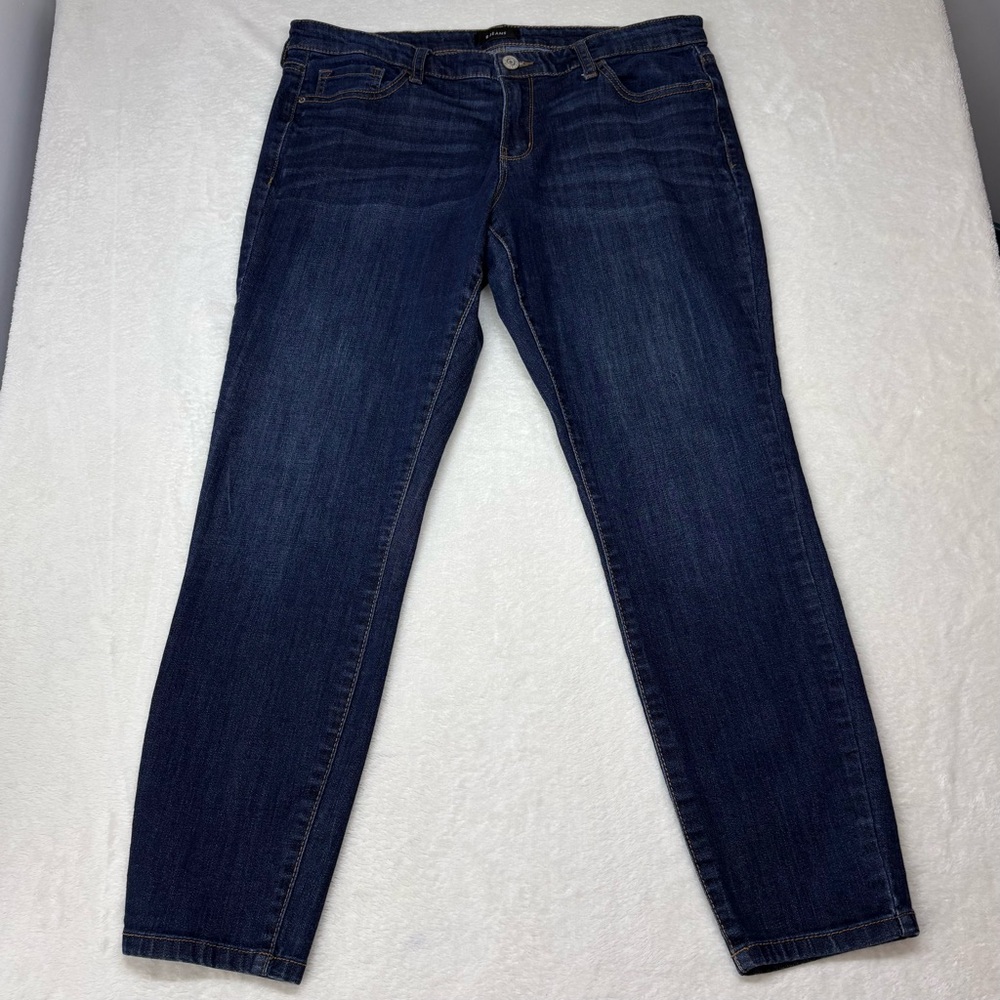 R Jeans Dark Wash Mid Rise Skinny Stretch Denim Blue Jeans Womens Size 31 Pants - Picture 2 of 10